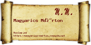 Magyarics Márton névjegykártya